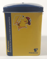 Rare 1997 Nintendo Pokemon 2.0 The Movie Jiwoo's Pikachu 4 3/4" Tall Tin Metal Coin Bank