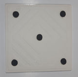 Vintage Welcome Friends White Chicken Hens with Blue Bows Themed 6" x 6" Ceramic Tile Trivet