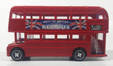 EPL Best of British Famous Red Bus Route Master Double Decker Bus 6 1/2" Long Plastic Coin Bank