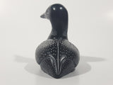 Vintage Boma Loon Bird 5 1/4" Long Carved Black Stone Sculpture Made in Canada