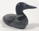 Vintage Boma Loon Bird 5 1/4" Long Carved Black Stone Sculpture Made in Canada