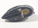 Vintage Boma Loon Bird 5 1/4" Long Carved Black Stone Sculpture Made in Canada