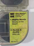 Vintage GAF View-Master Double-Vue Cartridge Picture Viewer Mighty Mouse Beauty on the Beach and Heckle & Jeckle Wild Life