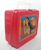 Vintage Thermos Brand Disney Pocahontas Red Plastic Lunch Box