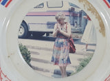 Set of Vintage World Travel Service Limited Thailand 6" Plates with Man and Woman Photos On Them