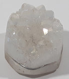 Raw Clear White Sparkling Quartz Crystal Necklace Pendant