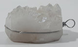 Raw Clear White Sparkling Quartz Crystal Necklace Pendant