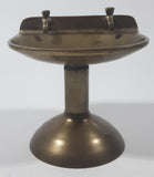 Vintage Pedestal Sink Shaped 4 3/8" Tall Brass Metal Soap Dish