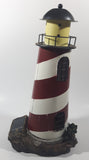 Solar Red and White Lighthouse Shaped 13 1/4" Tall Metal and Resin Not Working