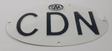 Rare Antique CAA Canadian Automobile Association Oval Shaped Porcelain Enamel Metal Vehicle License Plate Tag CDN