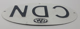 Rare Antique CAA Canadian Automobile Association Oval Shaped Porcelain Enamel Metal Vehicle License Plate Tag CDN