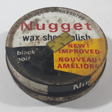 Vintage Nugget Wax Shoe Polish (Black) Tin Metal Canister