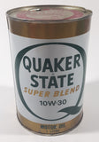 Vintage Quaker State Super Blend 10W-30 HD Motor Oil 1 Litre Metal Can