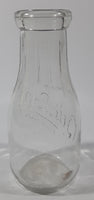 Vintage Blue Ribbon Quality Products Weaver Milk 7 1/4" Tall Embossed Clear Glass Bottle