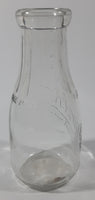Vintage Blue Ribbon Quality Products Weaver Milk 7 1/4" Tall Embossed Clear Glass Bottle
