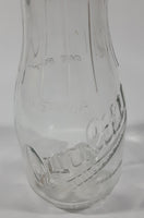 Vintage Blue Ribbon Quality Products Weaver Milk 7 1/4" Tall Embossed Clear Glass Bottle