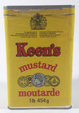 Vintage Keen's Dry Mustard 1lb 454g 6" Tall Tin Metal Container