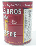 Vintage 1950s Hills Bros. Coffee One Pound Red 5 3/8" Tall Metal Can