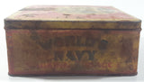 Antique Rock City Tobacco Co Ltd World's Navy Plug Cut Smoking Tobacco Tin Metal Container
