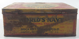 Antique Rock City Tobacco Co Ltd World's Navy Plug Cut Smoking Tobacco Tin Metal Container