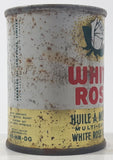 Vintage White Rose Multi Grade Ultra Motor Oil One Imperial Quart 2 7/8" Tall Metal Can Coin Bank