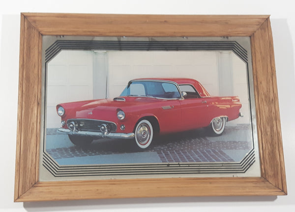 Vintage Stamford Art 1957 Red Thunderbird 13 1/4" x 18 Wood Framed Mirror Picture
