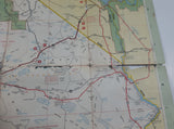 Vintage 1967 Texaco California Road Map 17 1/2" x 22 1/2"