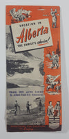 Vintage Vacation In Alberta The Family's Choice! 10 3/4" x 17" Paper Tourism Advertising Brochure
