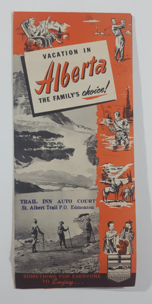 Vintage Vacation In Alberta The Family's Choice! 10 3/4" x 17" Paper Tourism Advertising Brochure
