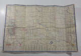 Vintage 1940s Travel with Conoco North Dakota South Dakota Road Map 18" x 26 1/4"
