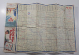 Vintage 1940s Travel with Conoco North Dakota South Dakota Road Map 18" x 26 1/4"