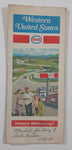 Vintage 1972 Enco Happy Motoring Guide Western United States Road Map 18" x31"