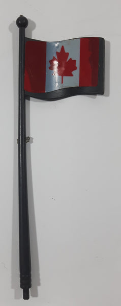 Vintage 1983 G.I. Joe Headquarters Canada Flag Pole 5 1/2" Tall Grey Plastic Toy Accessory