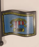 Vintage 1983 G.I. Joe Headquarters American Flag Pole 5 1/2" Tall Grey Plastic Toy Accessory