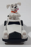 1996 McDonald's Disney 101 Dalmatians #3 Dog in Cruella DeVille's White Car 3 3/4" Long Toy Car