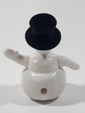 2000 McDonald's Disney 102 Dalmatians #27 Snowman with Black Fuzzy Top Hat 3 1/4" Tall Toy Figure