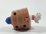 2000 McDonald's Disney 102 Dalmatians #14 Dog in Brown Barrel Spinning Top 3" Tall Toy Figure
