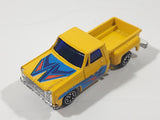 Vintage Soma Super Wheels 1973-80 Chevy Stepside Pickup Truck Yellow Die Cast Toy Car Vehicle