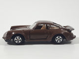 Vintage Soma Porsche 959 Turbo Brown Die Cast Toy Car Vehicle with Opening Doors