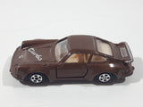 Vintage Soma Porsche 959 Turbo Brown Die Cast Toy Car Vehicle with Opening Doors