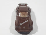 Vintage Soma Porsche 959 Turbo Brown Die Cast Toy Car Vehicle with Opening Doors