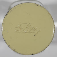 Antique Lilly 3 1/4" Tall Glass Apothecary Bottle with Metal Lid