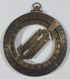 1987 Franklin Mint Universal Equinoctial Ring Sun Dial 4" Brass Metal