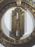 1987 Franklin Mint Universal Equinoctial Ring Sun Dial 4" Brass Metal
