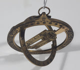 1987 Franklin Mint Universal Equinoctial Ring Sun Dial 4" Brass Metal