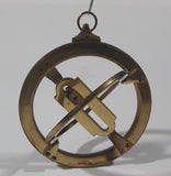 1987 Franklin Mint Universal Equinoctial Ring Sun Dial 4" Brass Metal