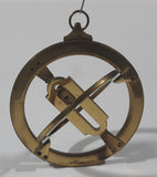 1987 Franklin Mint Universal Equinoctial Ring Sun Dial 4" Brass Metal