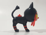 2017 McDonald's Pokemon Sun and Moon Litten Black Cat 3 1/4" Long Plastic Toy Figure