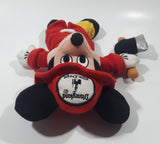 The Walt Disney Company Disneyland Fire Dept Mickey Mouse Fire Fighter with Axe 9" Tall Plush Toy Character