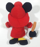The Walt Disney Company Disneyland Fire Dept Mickey Mouse Fire Fighter with Axe 9" Tall Plush Toy Character
